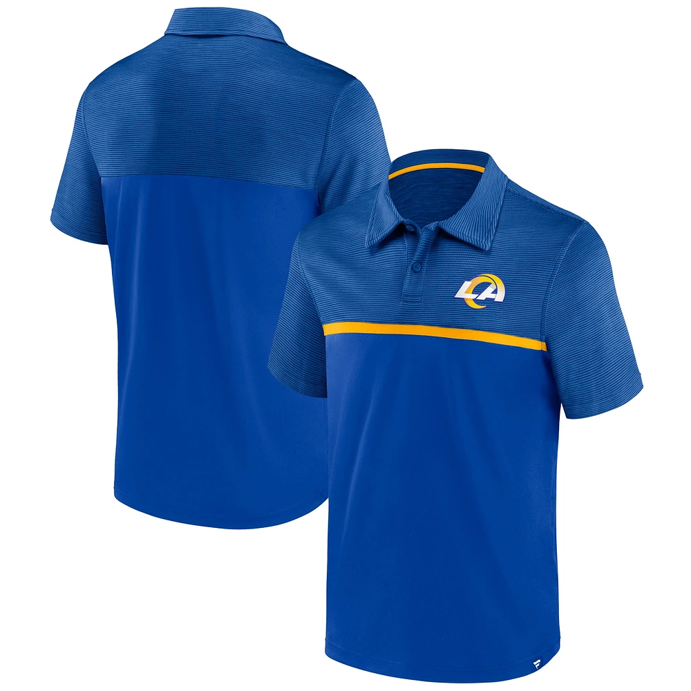 Polo primaire Fanatics Royal Los Angeles Rams pour hommes