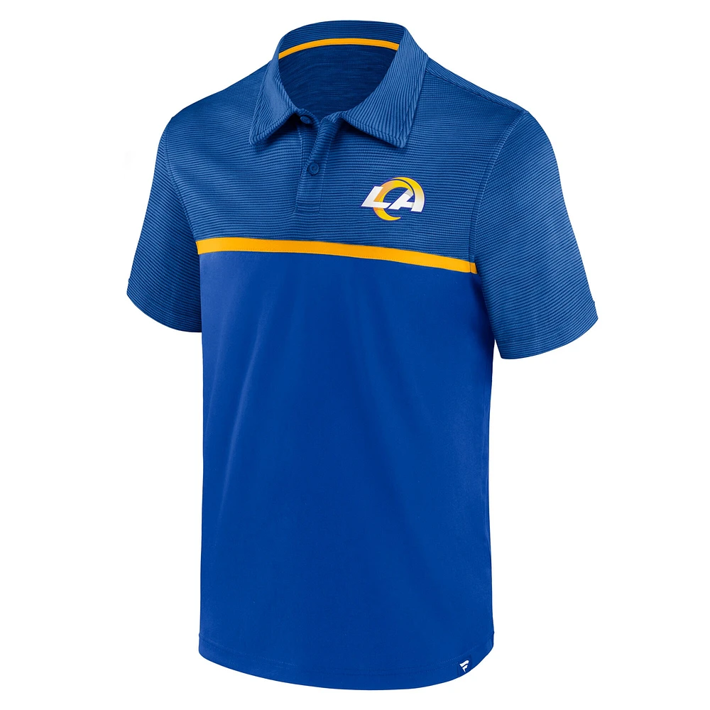 Polo primaire Fanatics Royal Los Angeles Rams pour hommes