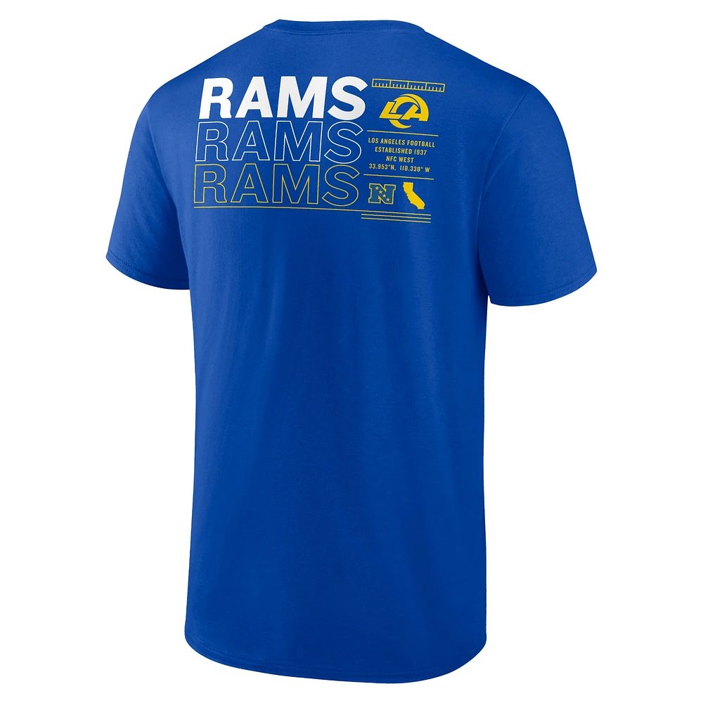 Men's Fanatics Royal Los Angeles Rams Repeat Stats T-Shirt