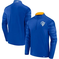 Veste à quart de zip Fanatics Royal Los Angeles Rams Ringer pour hommes