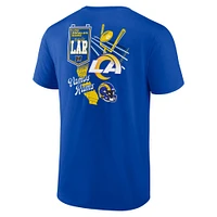 Men's Fanatics Royal Los Angeles Rams Split Zone T-Shirt