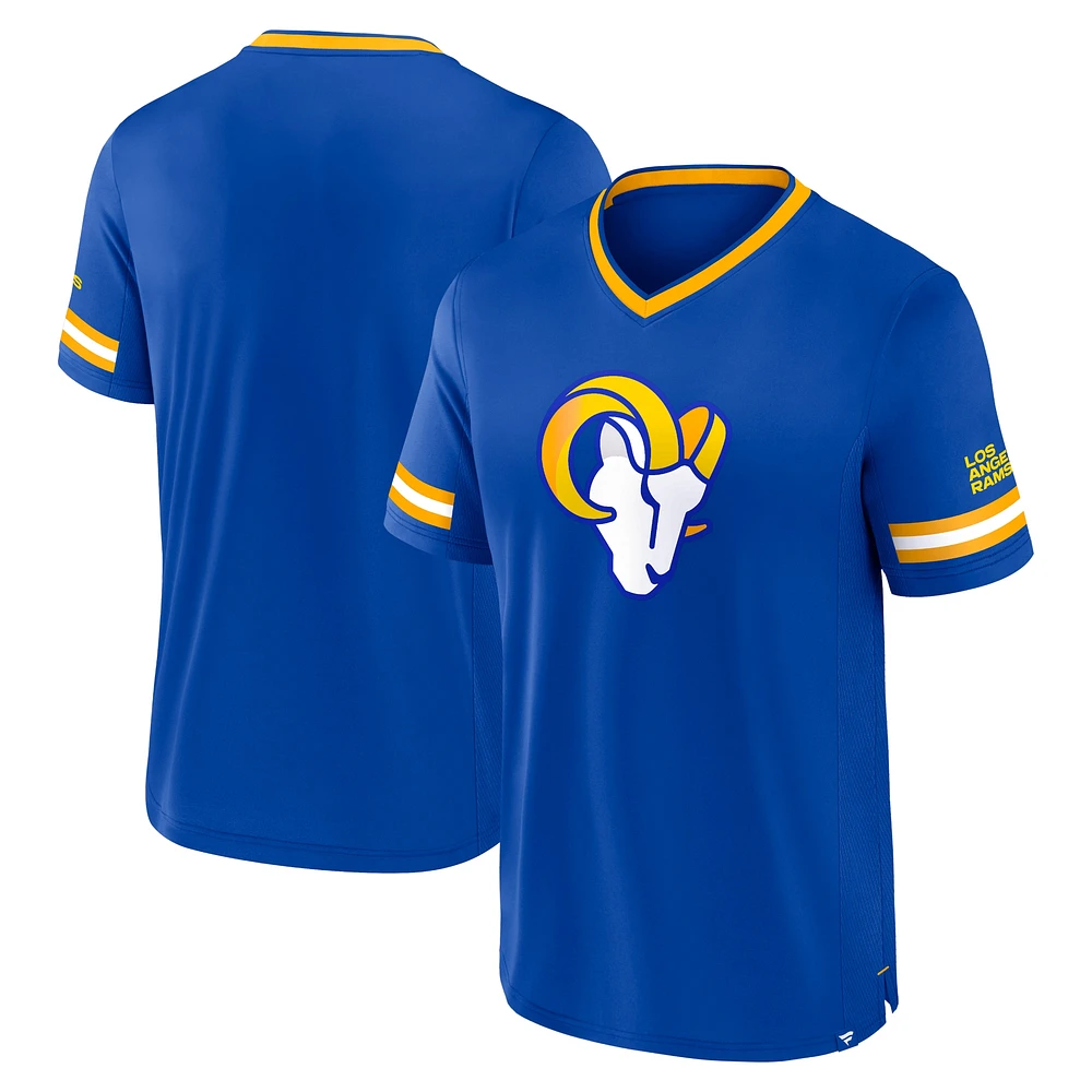 Men's Fanatics Royal Los Angeles Rams Stripe Stacking T-Shirt