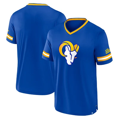 T-shirt à rayures Fanatics Royal Los Angeles Rams pour homme