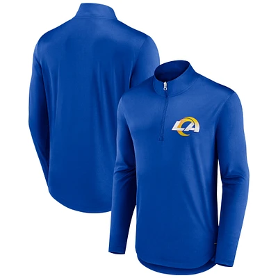 Haut à quart de zip Tough Minded Fanatics Royal Los Angeles Rams pour hommes