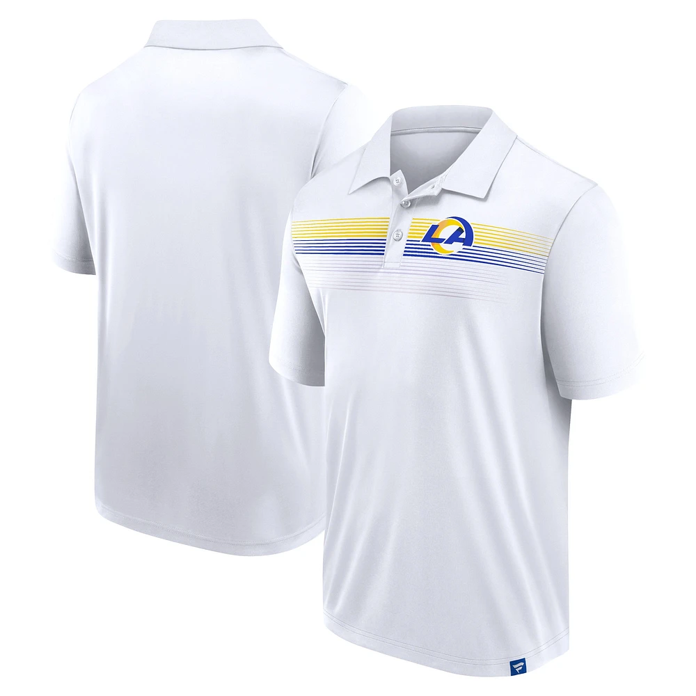 Polo sublimé blanc Big & Tall Fanatics pour hommes des Rams de Los Angeles