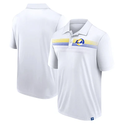 Polo sublimé blanc Big & Tall Fanatics pour hommes des Rams de Los Angeles