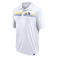 Polo blanc Interlock Fanatics pour hommes Los Angeles Rams Victory For Us