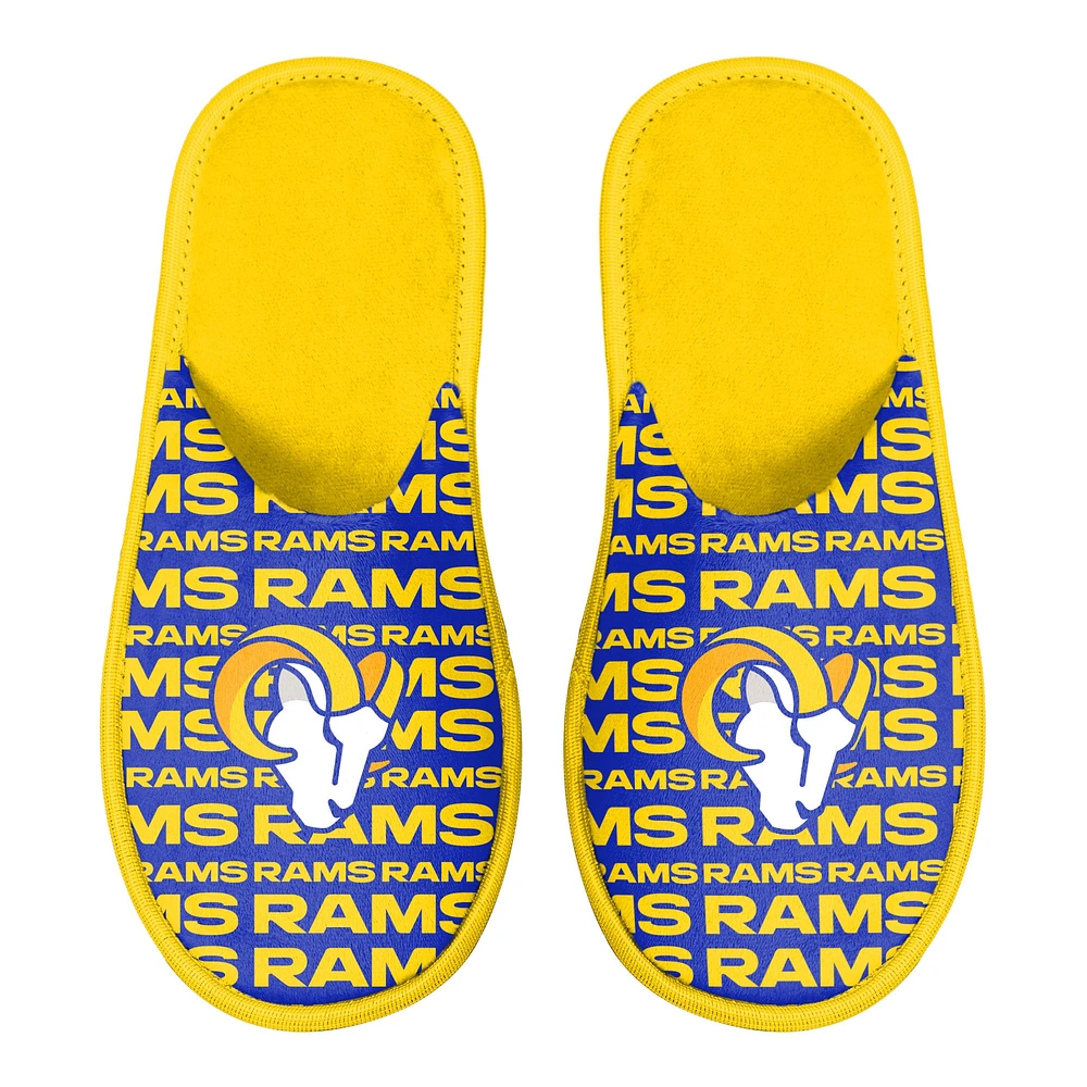 Men's FOCO Los Angeles Rams Scuff Logo Slide Slippers