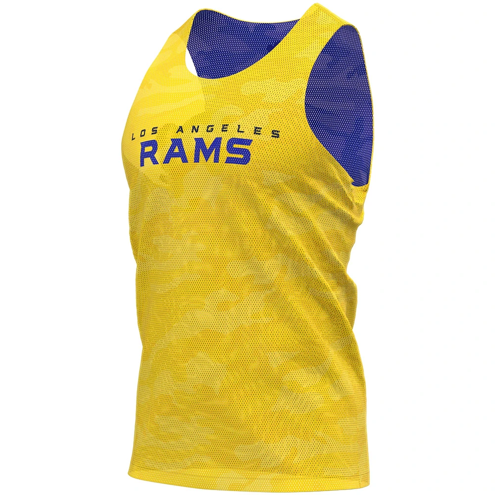 Débardeur réversible en maille FOCO Royal/Or Los Angeles Rams pour homme