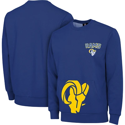 Men's FOCO Royal Los Angeles Rams Pocket - Pullover Sweater