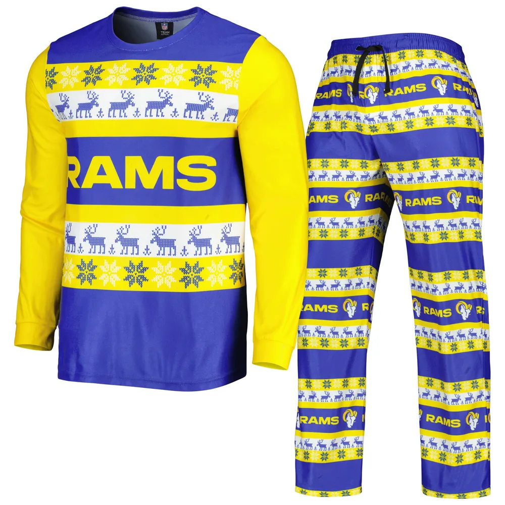 Youth Gray Los Angeles Rams Long Sleeve T-Shirt & Pants Sleep Set