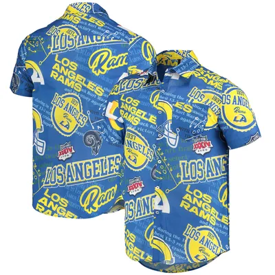 Los Angeles Rams FOCO Thematic Button-Up Shirt - Royal