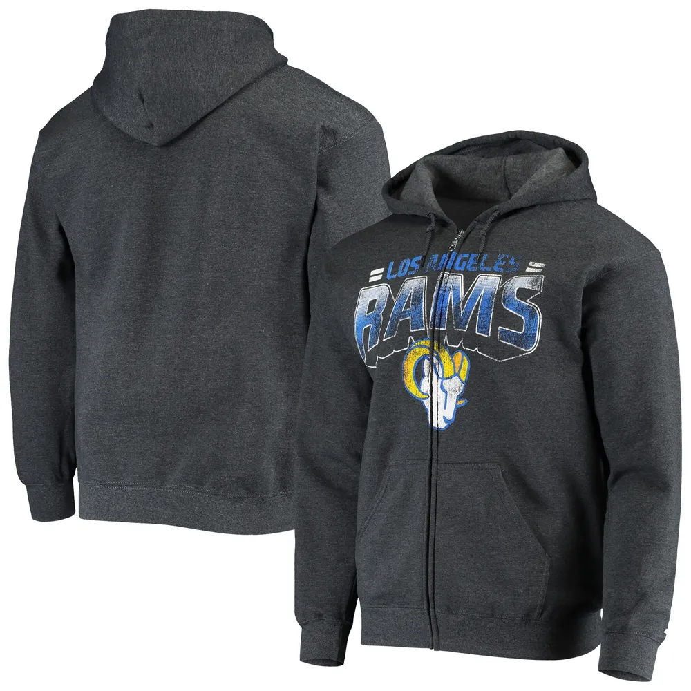 Men's Fanatics Branded Royal Los Angeles Rams on The Ball Pullover Hoodie