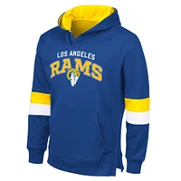 Men's G-III Sports by Carl Banks Royal/Gold Los Angeles Rams Adaptive Faceoff Pullover Hoodie