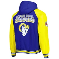 Men's G-III Sports by Carl Banks Royal Los Angeles Rams Defender Raglan Full-Zip Hoodie Varsity Jacket