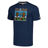 Men's Homage Isaac Bruce & Marshall Faulk Navy Los Angeles Rams NFL Jam Retired Tri-Blend T-Shirt