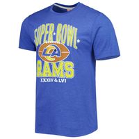 Men's Homage Royal Los Angeles Rams Super Bowl Classics Tri-Blend T-Shirt