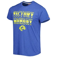 Men's Homage Royal Los Angeles Rams Victory Monday Tri-Blend T-Shirt