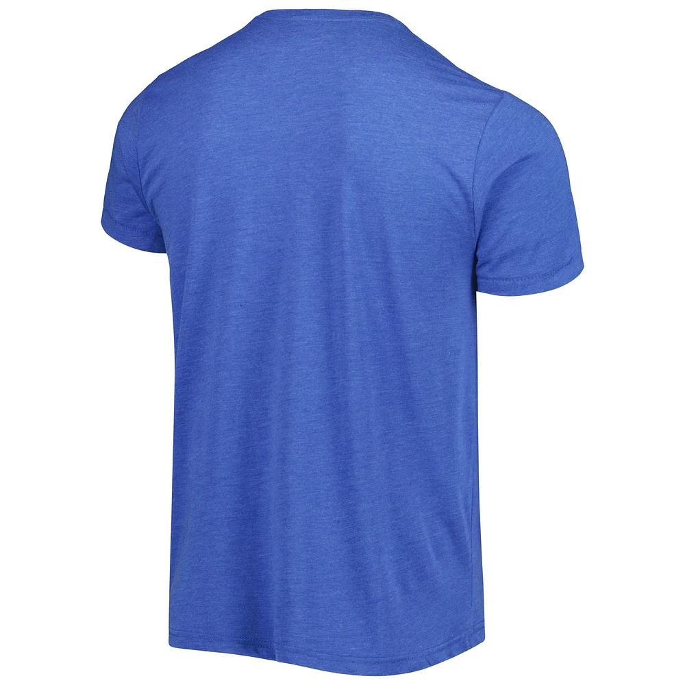 Men's Homage Royal Los Angeles Rams Victory Monday Tri-Blend T-Shirt