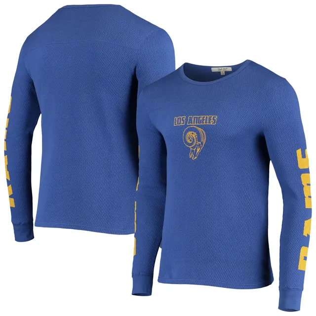 Junk Food Los Angeles Rams Long Sleeve Tie Dye Crewneck Tee