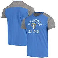 Men's Majestic Threads Royal/Gray Los Angeles Rams Field Goal Slub T-Shirt