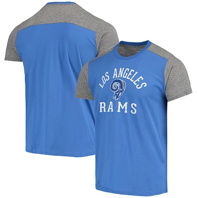 T-shirt flammé Majestic Threads pour homme Royal/Gris chiné Los Angeles Rams Gridiron Classics Field Goal