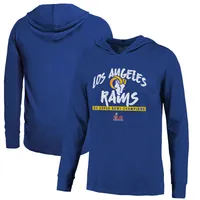 Majestic Threads pour homme Royal Los Angeles Rams 2-Time Super Bowl Champions Softhand T-shirt à capuche manches longues