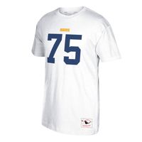 Men's Mitchell & Ness Deacon Jones White Los Angeles Rams Retired Player Logo Name Number T-Shirt