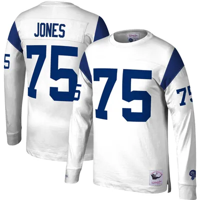 Men's San Francisco 49ers Joe Montana Mitchell & Ness White Retired Player  Name & Number Long Sleeve Top