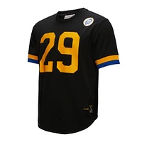 Men's Mitchell & Ness Eric Dickerson Black Los Angeles Rams Retired Player Name Number Mesh Top