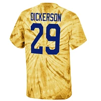 Men's Mitchell & Ness Eric Dickerson Gold Los Angeles Rams Tie-Dye Retired Player Name Number T-Shirt