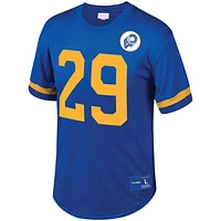 Haut à col rond en maille Mitchell & Ness Eric Dickerson Royal Los Angeles Rams pour hommes, nom et numéro du joueur retraité