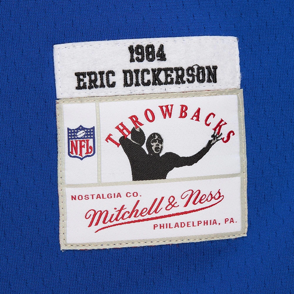 Sweat à capuche pour homme Mitchell & Ness Eric Dickerson Royal Los Angeles Rams Player Name Number Legacy Jersey