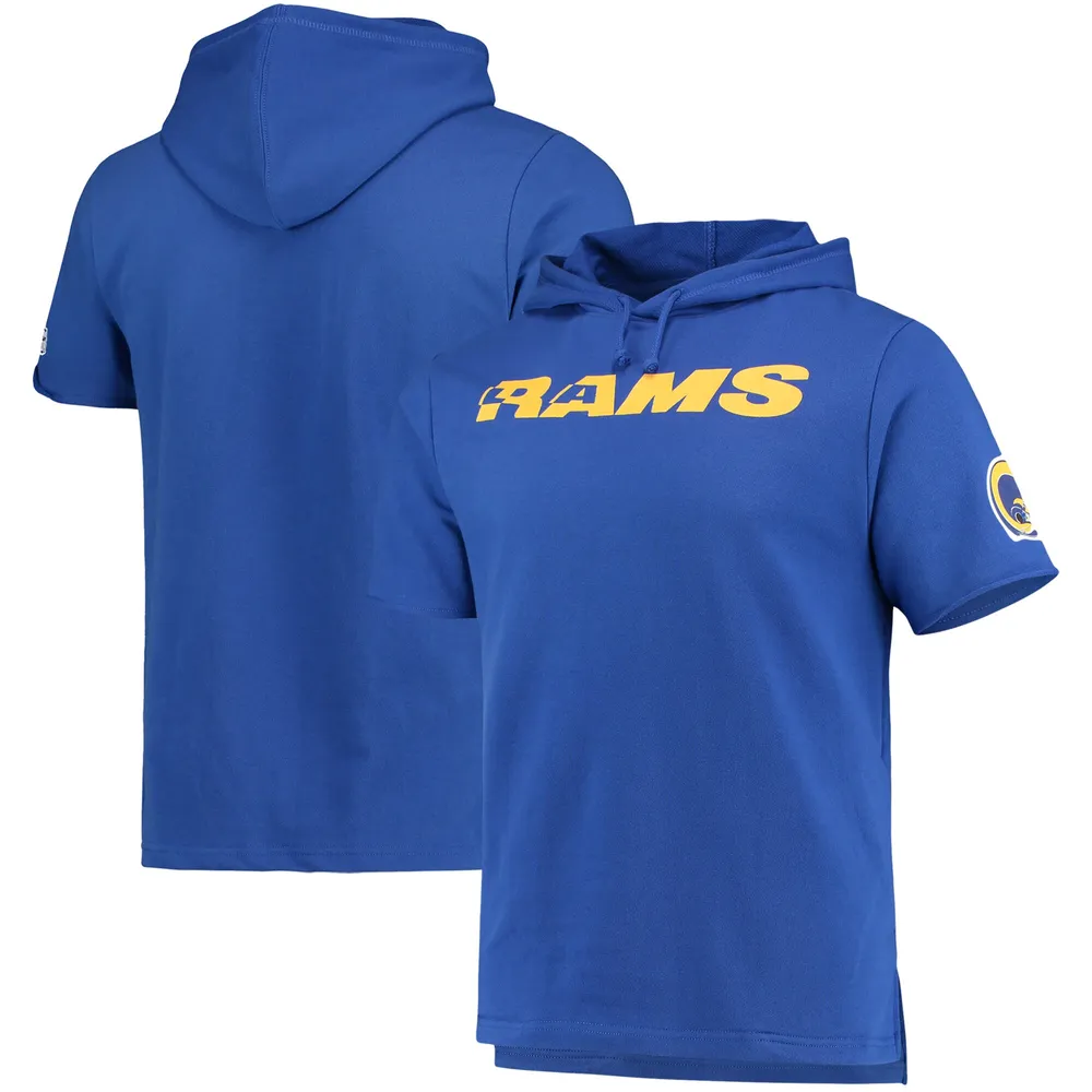 Mitchell & Ness Navy Los Angeles Rams Three Stripe Pullover Hoodie