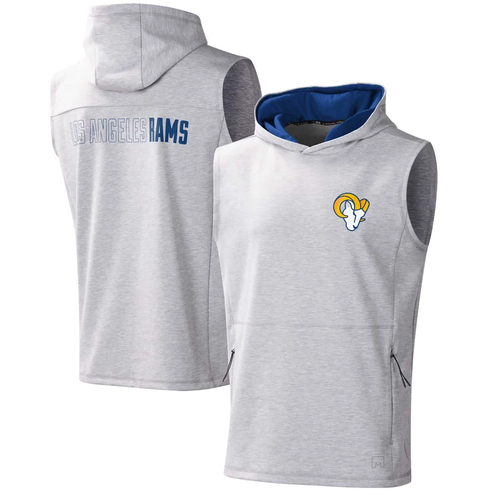 Lids Los Angeles Rams MSX by Michael Strahan Action Sleeveless Pullover  Hoodie - Heather Gray