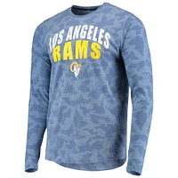 MSX by Michael Strahan Royal Los Angeles Rams Camo Performance T-shirt à manches longues pour homme