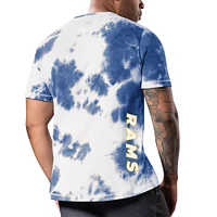 T-shirt MSX by Michael Strahan Royal Los Angeles Rams Freestyle Tie-Dye pour homme