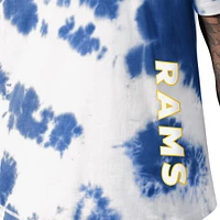 T-shirt MSX by Michael Strahan Royal Los Angeles Rams Freestyle Tie-Dye pour homme