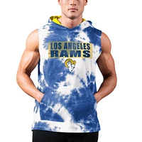 Sweat à capuche sans manches MSX by Michael Strahan Royal Los Angeles Rams Resistance pour hommes