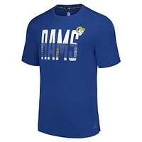 T-shirt de travail d'équipe MSX by Michael Strahan Royal Los Angeles Rams pour hommes