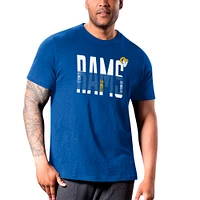 T-shirt de travail d'équipe MSX by Michael Strahan Royal Los Angeles Rams pour hommes