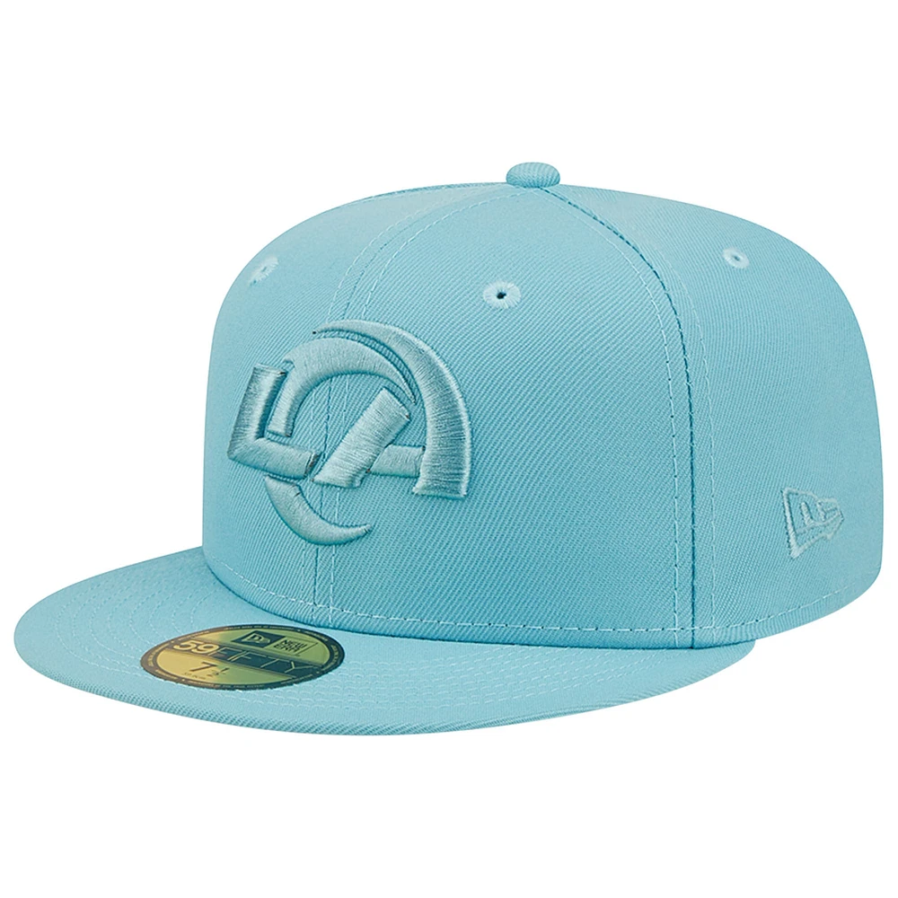 Casquette ajustée New Era Aqua Los Angeles Rams Color Pack 59FIFTY pour homme