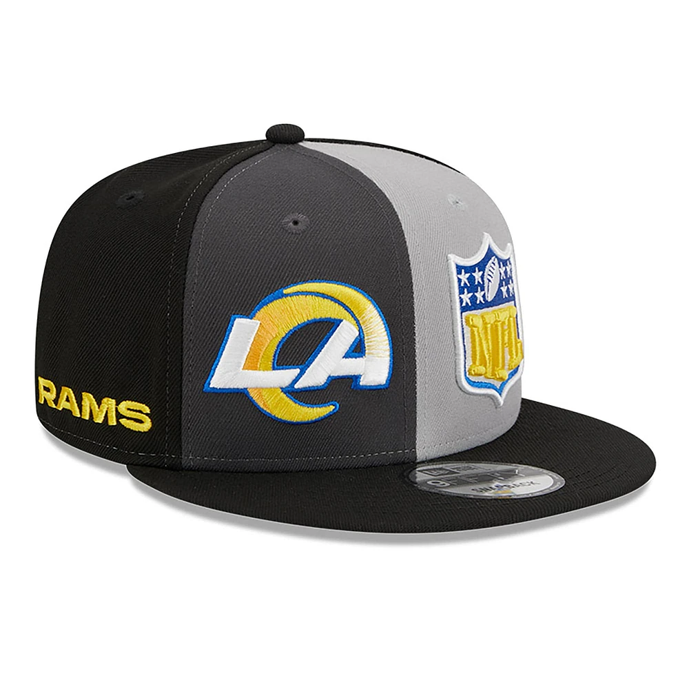 Men's New Era  Black/Gray Los Angeles Rams 2023 Sideline 9FIFTY Snapback Hat