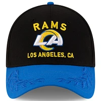 Casquette New Era 39THIRTY Flex noire/bleue pour homme, Los Angeles Rams, draft NFL 2025