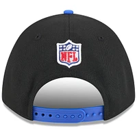 Men's New Era Black/Royal Los Angeles Rams 2025 NFL Draft 9FORTY M-Crown A-Frame Adjustable Hat