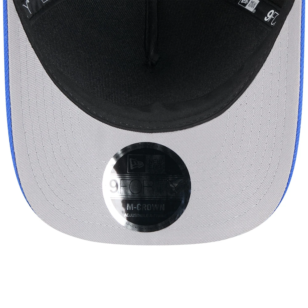 Men's New Era Black/Royal Los Angeles Rams 2025 NFL Draft 9FORTY M-Crown A-Frame Adjustable Hat