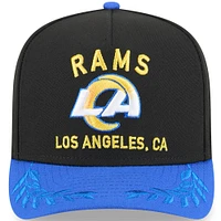 Casquette snapback New Era A-Frame 9FIFTY noire/bleu roi pour homme, Los Angeles Rams, draft NFL 2025