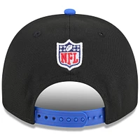 Casquette snapback New Era A-Frame 9FIFTY noire/bleu roi pour homme, Los Angeles Rams, draft NFL 2025