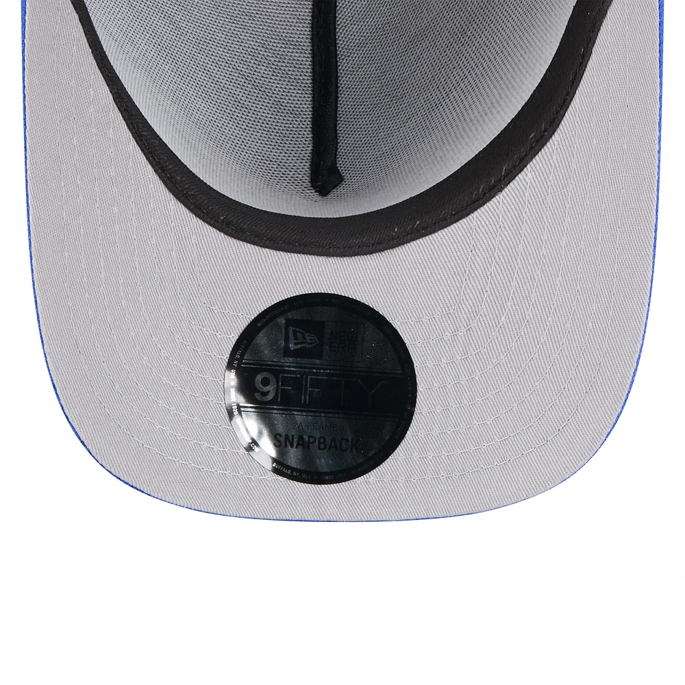 Casquette snapback New Era A-Frame 9FIFTY noire/bleu roi pour homme, Los Angeles Rams, draft NFL 2025