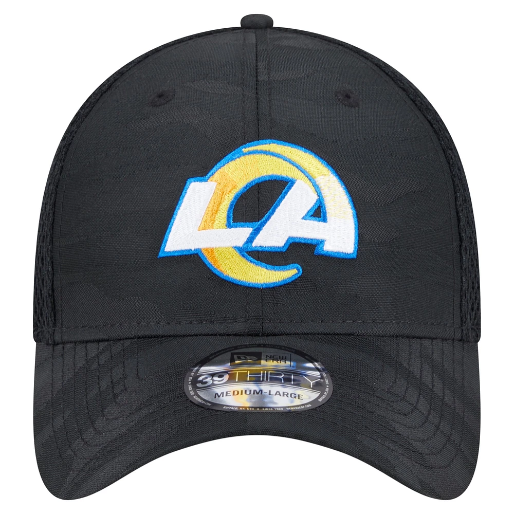 Men's New Era Black Los Angeles Rams Active Camo 39THIRTY Flex Hat